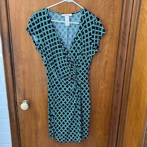 Patterned wrap dress